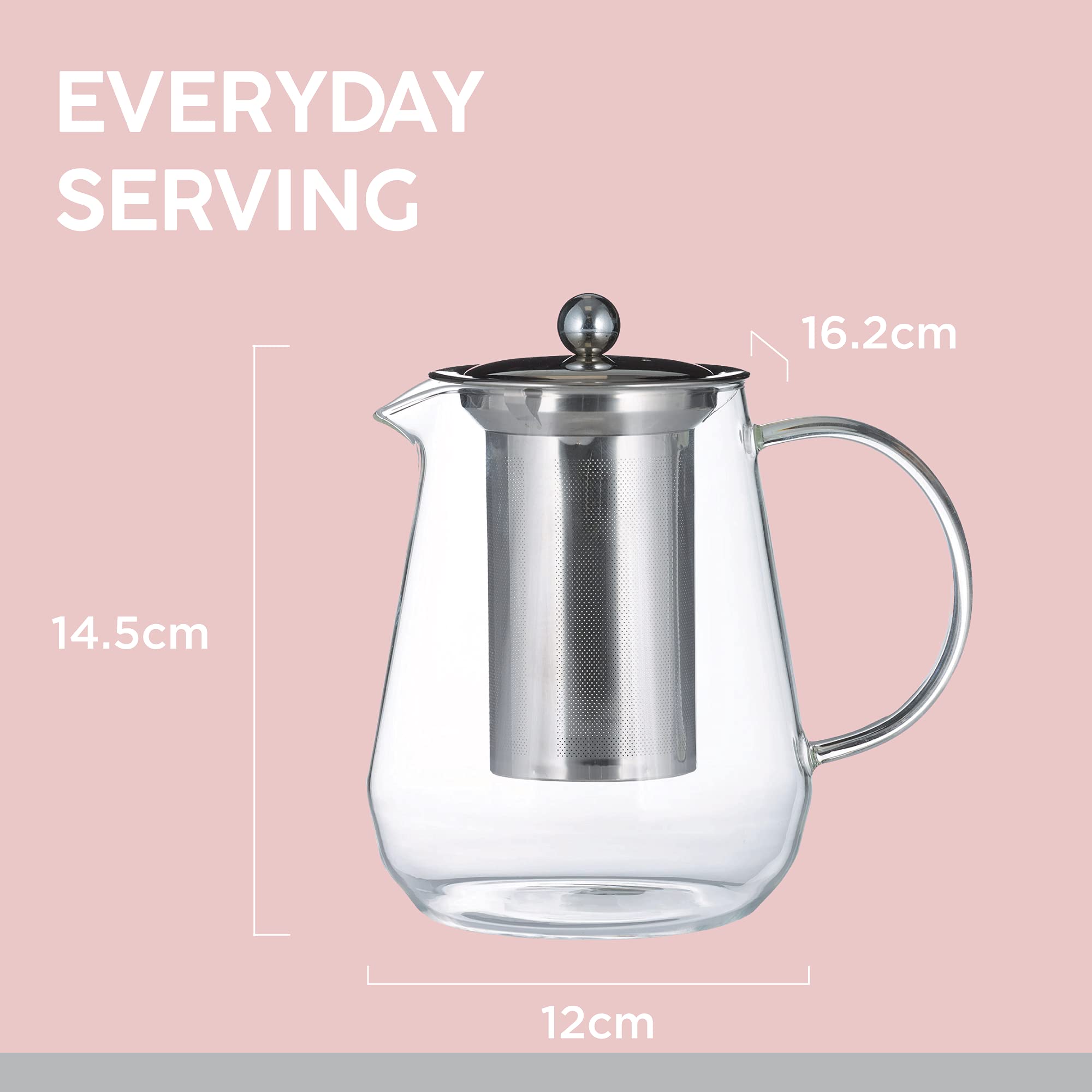 Typhoon Cafu00e9 Concept 1L Glass Teapot