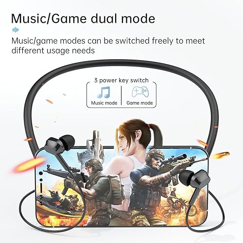 Miniatura 8 de Auriculares deportivos Bluetooth, 25 horas de tiempo de reproducción, auriculares inalámbricos 6.0 con micrófono, cancelación de ruido en la oreja,