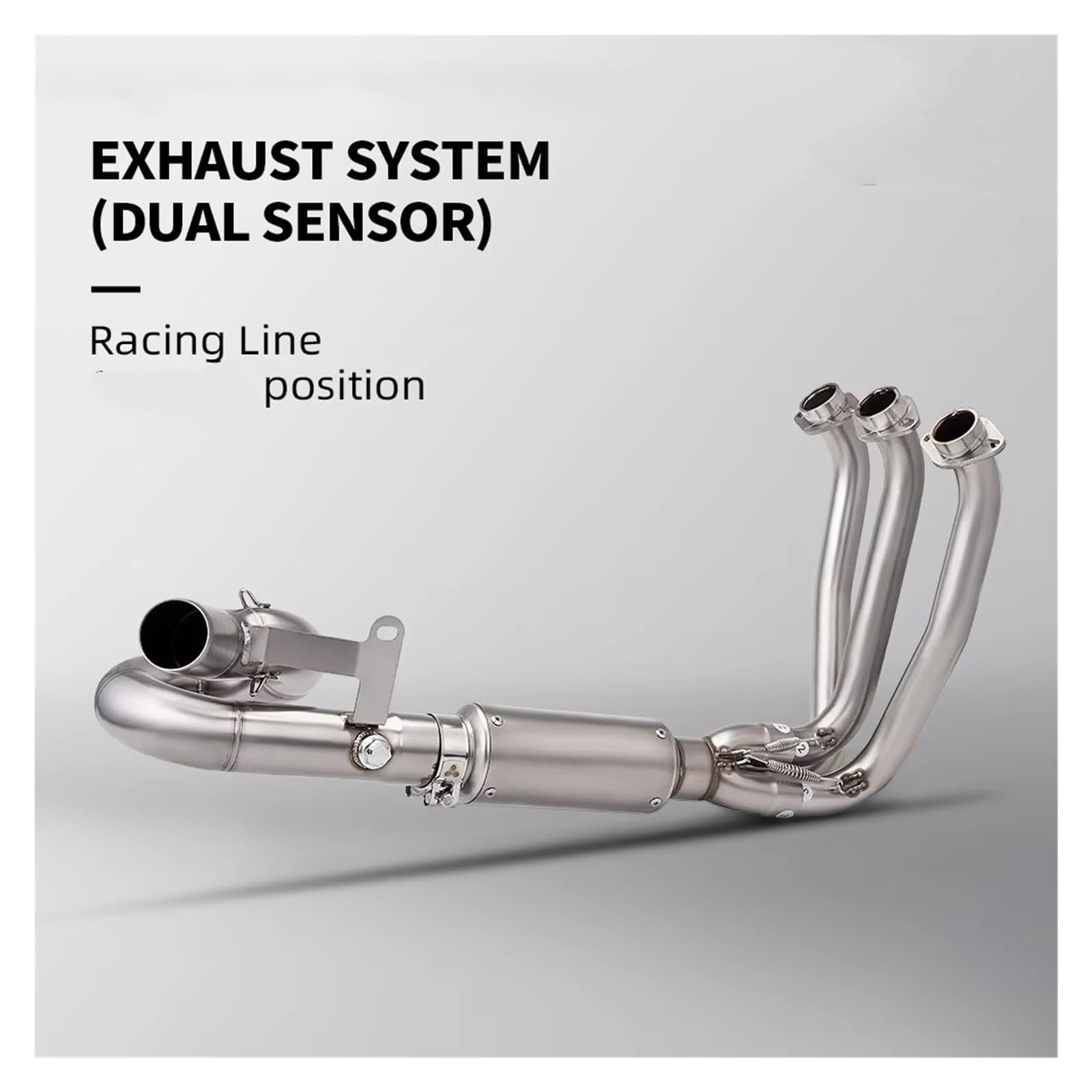 Motorradauspuffschalldämpfer aus Edelstahl Für 675SR NK675 675 SR CF675SR Für CFMOTO Motorrad Auspuff Escape DUAL SENSOREN Vorne Link Rohr Verbindung 51mm