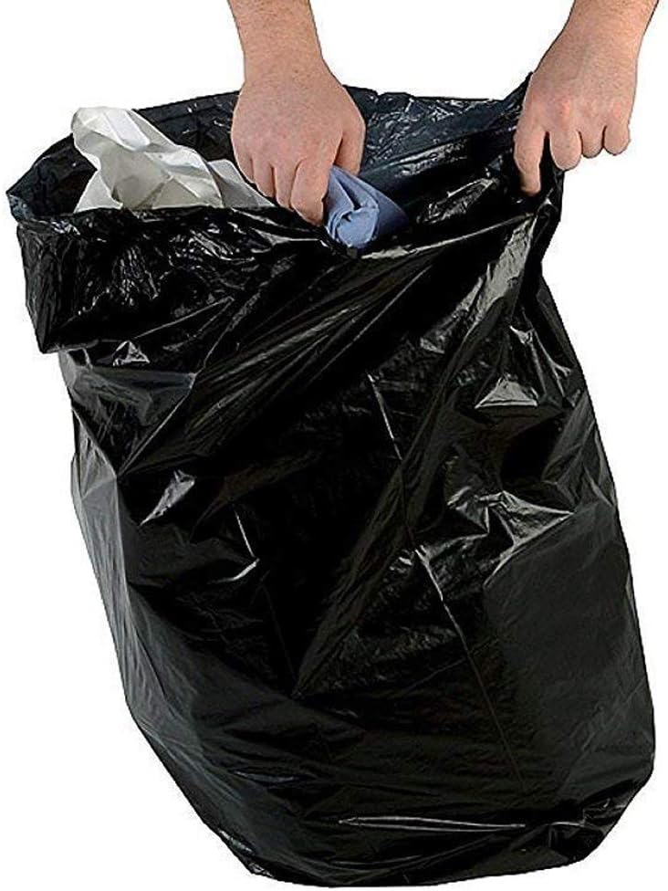 We Can Source It Ltd - Heavy Duty Black Refuse Sacks - Bin Bags for Domestic and Commercial Use - Puncture Resistant and Leak Proof Bin Liners 18"x29"x34" - 200 Pack