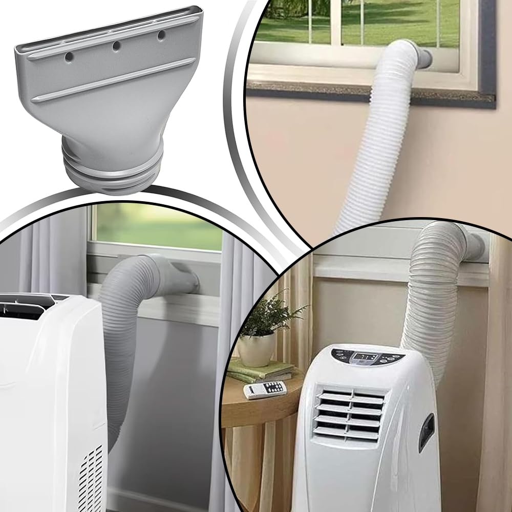 Adaptateur Plat pour Tuyau D'évacuation de Climatisation - Pour Fenêtres, Accessoires pour Climatisation Mobile, Extraction, Sèche-Linge, Voiture (130/150mm)