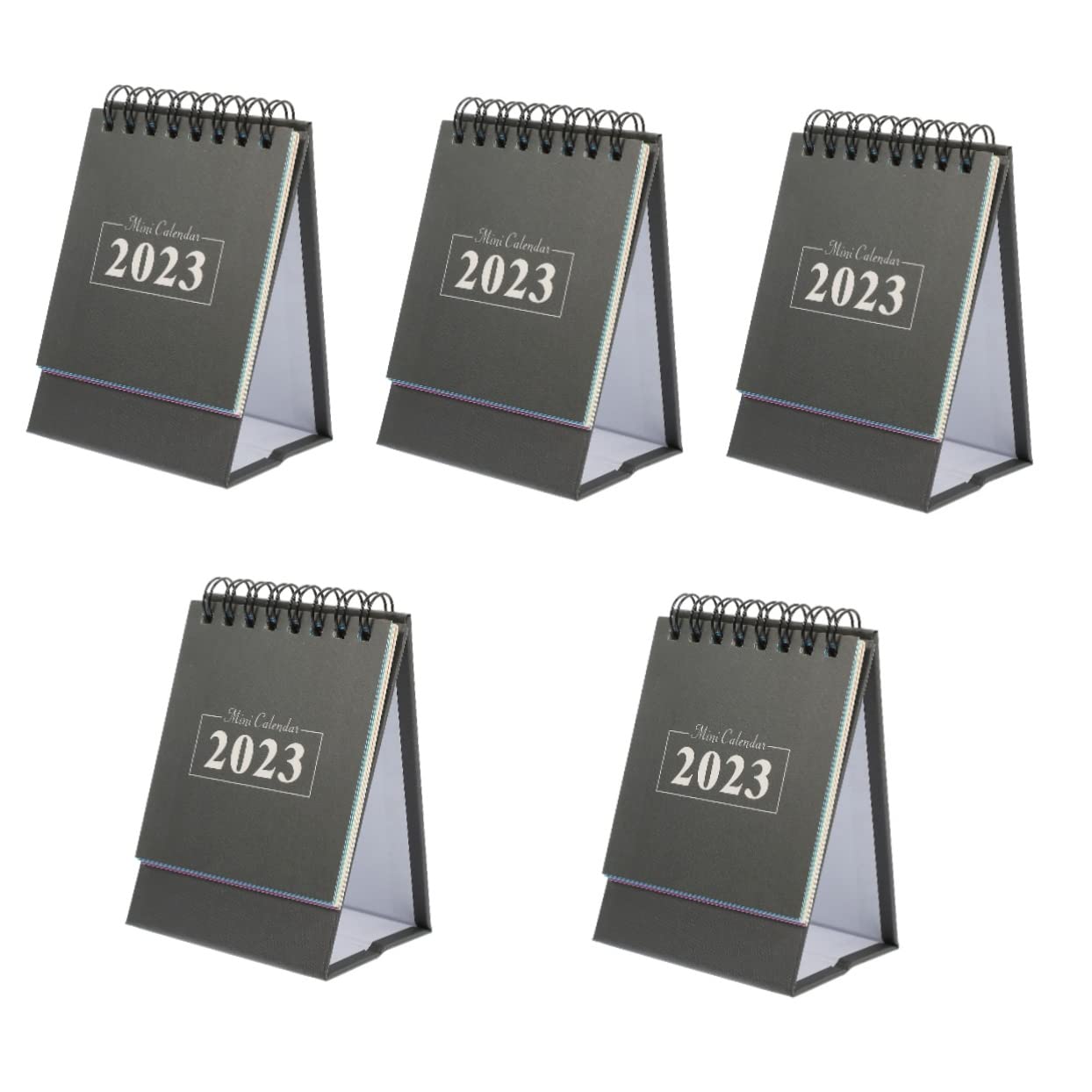 5pezzi Mini Calendario Da Scrivania Inglese Design Semplice e Compatto Per Ufficio e Casa Come Decorazione e Planner Mensile Realizzato Resistente e Facile Da Trasportare