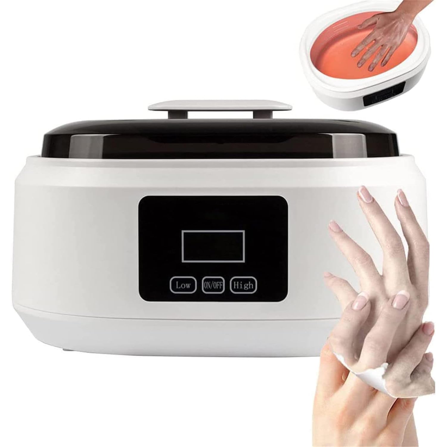 Bagno Di Cera Di Paraffina Per Mani E Piedi, Scaldacera Da Bagno Da 200W, Grande Capacità Da 3,4 Litri, Controllo Della Temperatura a 2 Velocità, Per Idratare E Rinnovare La Pelle, Alleviare La Fatica