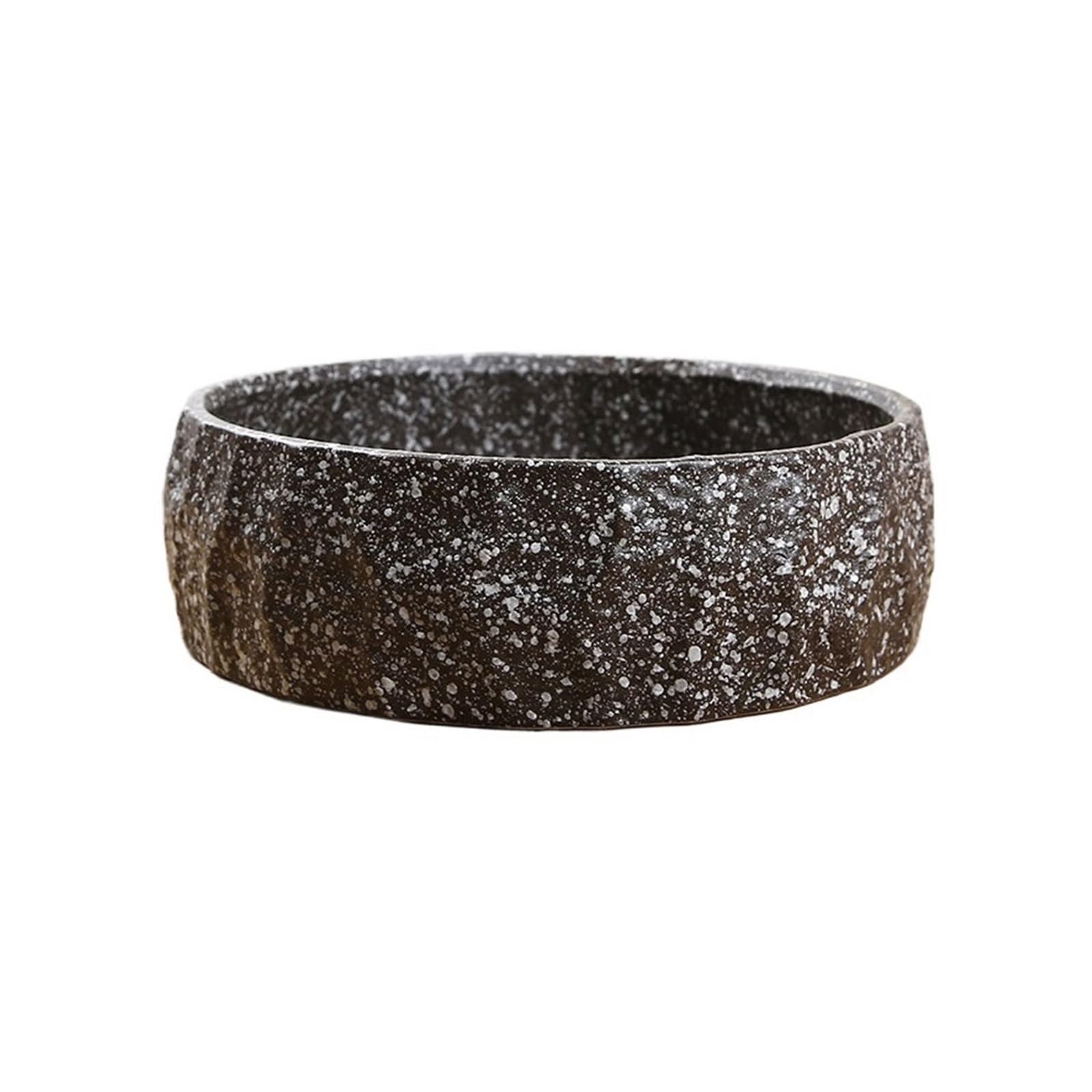 Flower Pot Tray Chinese Style Round Planter Tray Imitation Stone Texture Home Vintage Flower Arranging Saucer Ikebana Bowl