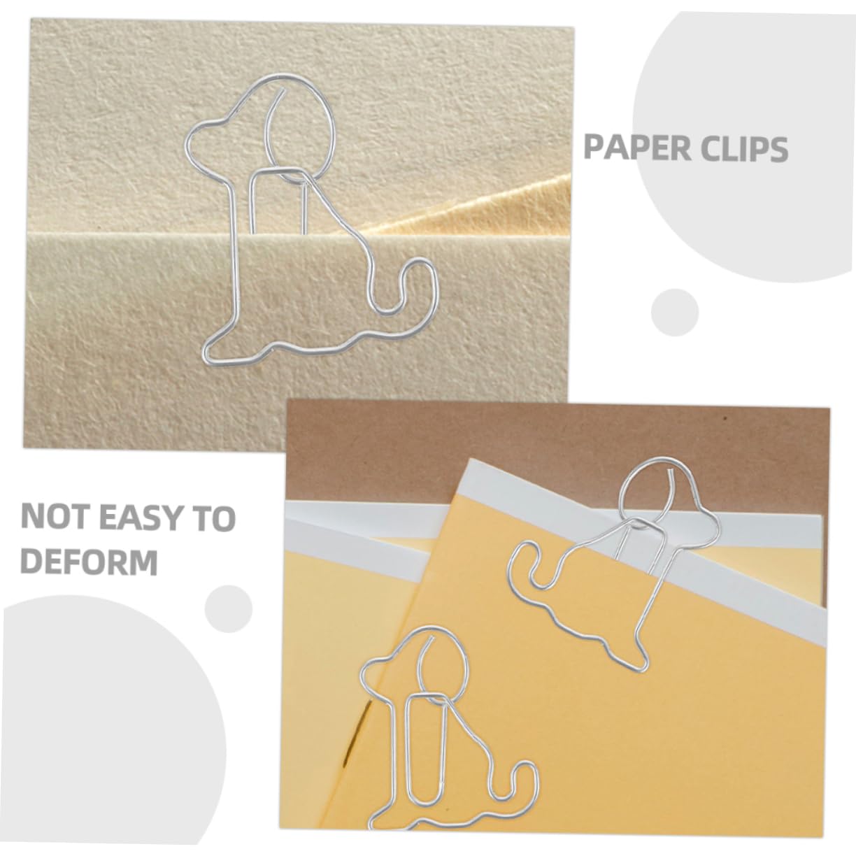 STOBAZA 400pezzi Clips Da Ufficio Forma Di Cane Da Creativi e Decorativi Fermagli Per Documenti Versatili e Riutilizzabili Per Studio e Casa