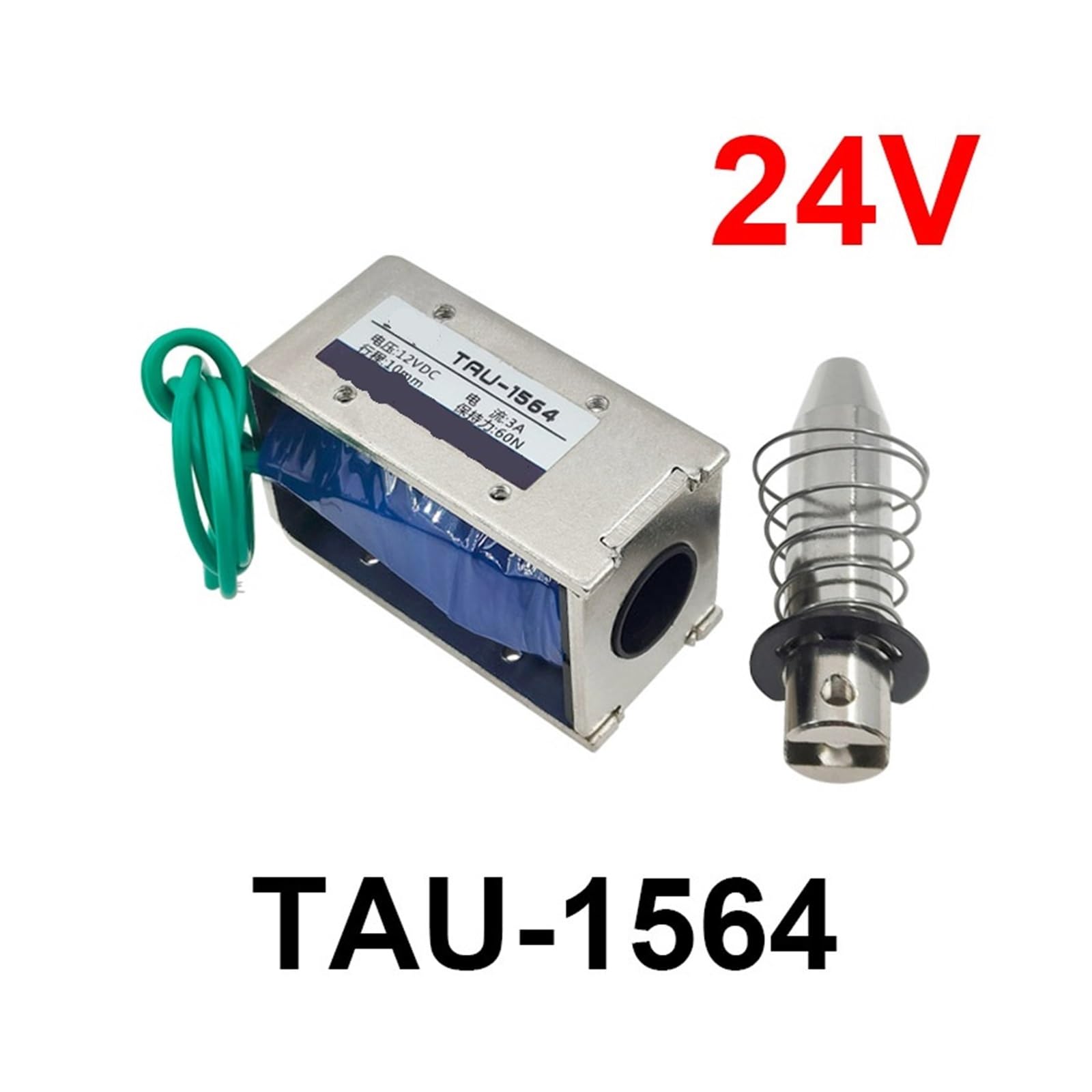 Elettromagnete Elettromagnete a Telaio con solenoide a trazione e Spinta 12V 24V CC Magnete Elettrico 60N Corsa solenoide elettromagnetico TAU-1564 TAU-1564T(TAU-1564 24V)