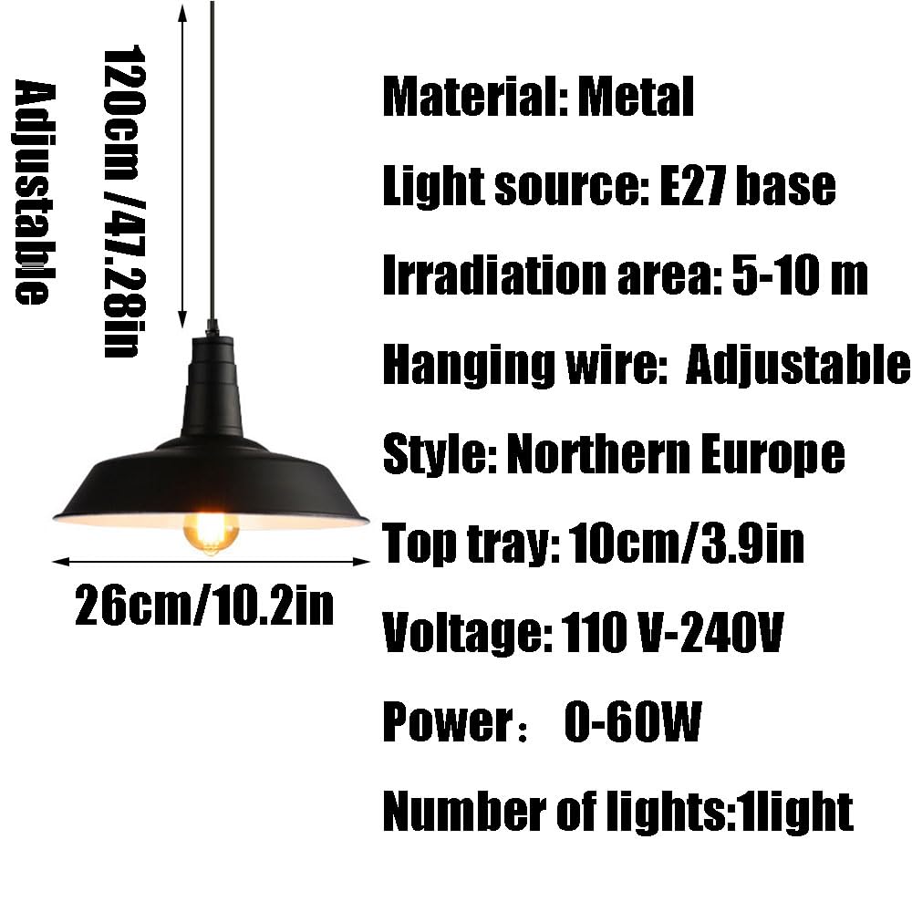 Creative Cap Shaped Metal Chandelier, Base Single Head Pendant Lamp, Ceiling Lighting Fixtures, Bedroom Dining Room Bar Decoration Hanging Light(Dark)