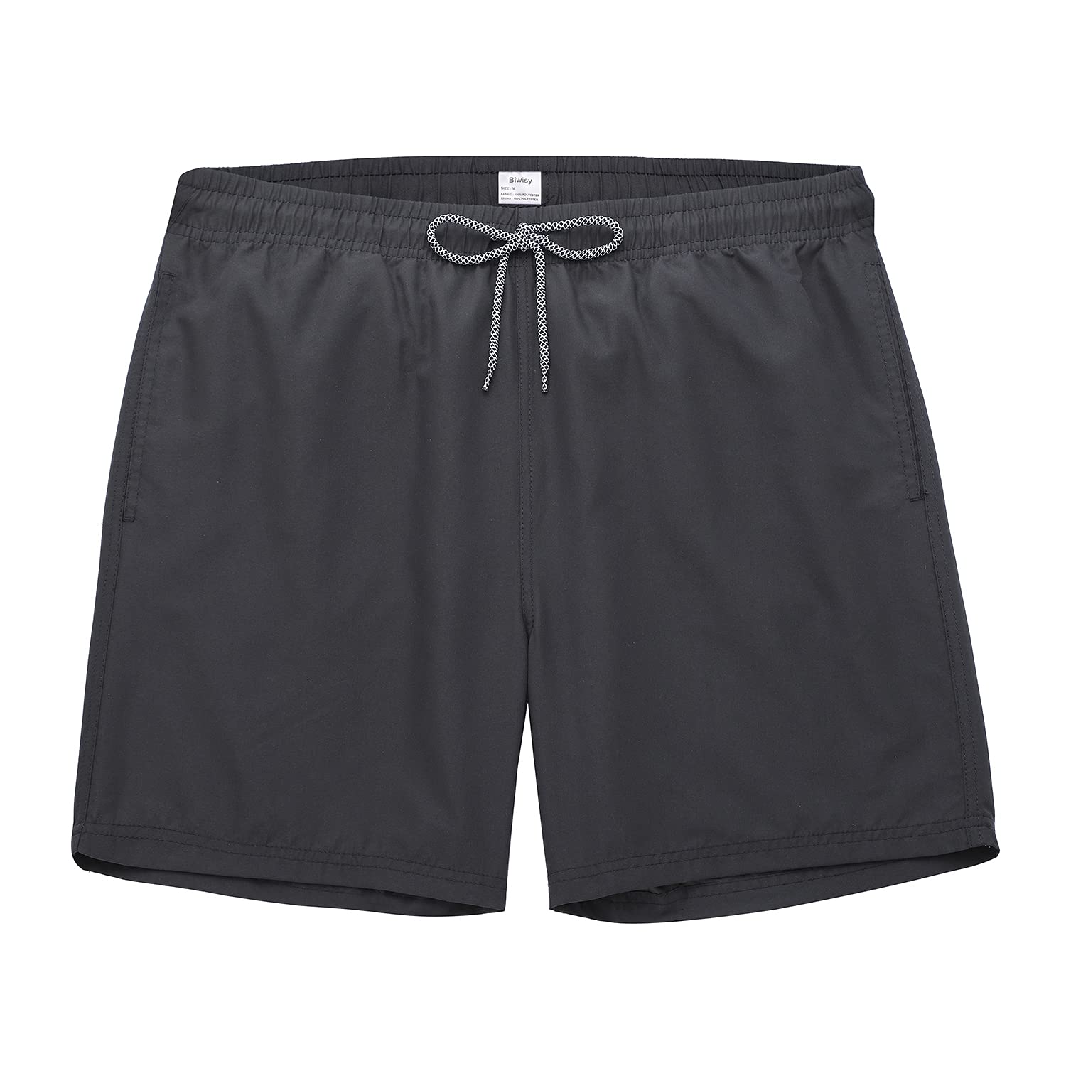 Biwisy Mens Swim Trunks Quick Dry Swim Shorts with Mesh Lining Funny Beach Shorts