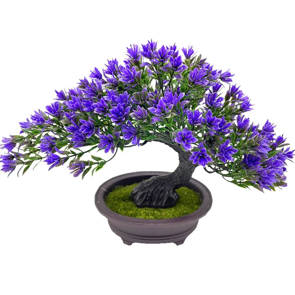 Artificial Bonsai Tree Realistic Artificial Japanese Juniper Tree Fake Plants - Decorative Artificial Trees Faux Plants in Pots for Home Decoration,Office/Windowsill/Yard,Zen Garden Décor
