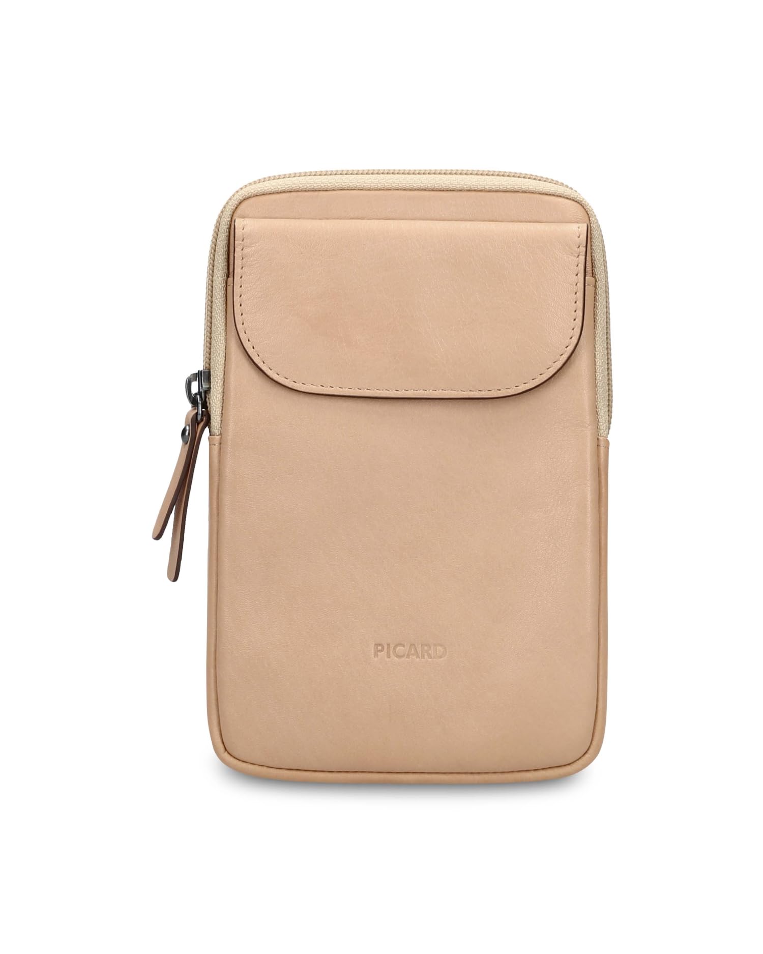 Picard Handytasche zum Umhängen Damen Noel | Handykette aus Leder mit 3 separaten Fächern gesichert durch Reißverschluss & Druckknopf | Elegant, Modern | Handy Umhängetasche