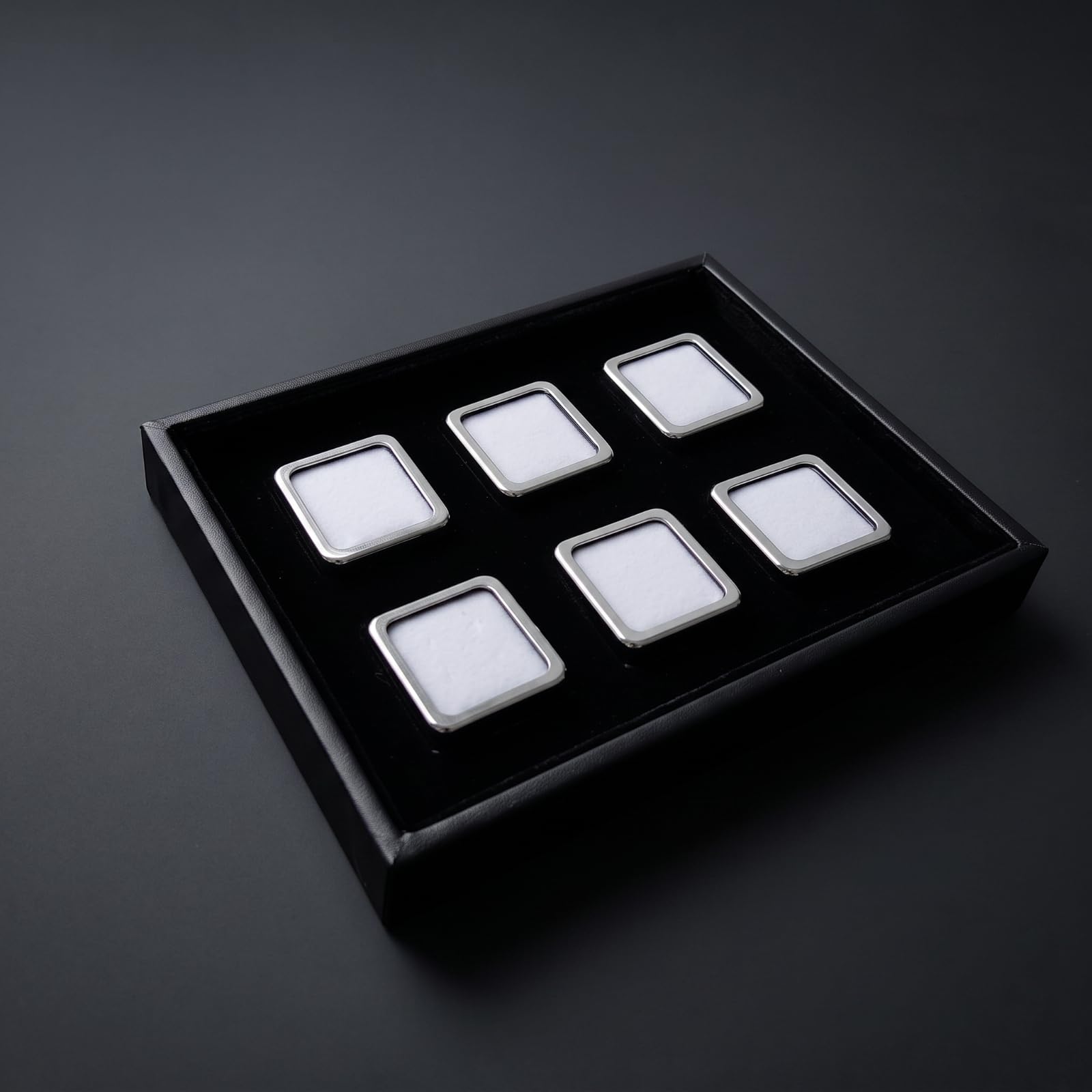 Plateau à Bijoux avec 6 Compartiments , Argent Mat , Argent Mat Lot 6 S
