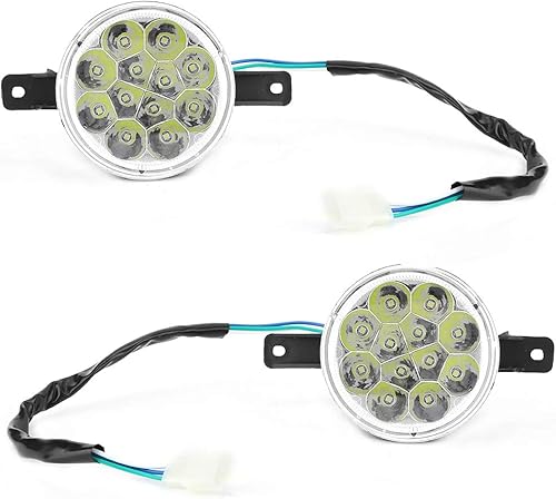 Miniatura 3 de Tbest Faros delanteros para cuatrimoto, 2 unidades, 12 V, LED, izquierda, derecha, para bull Farm Quad Dirt Bike ATV 150cc 250cc lámpara de faros