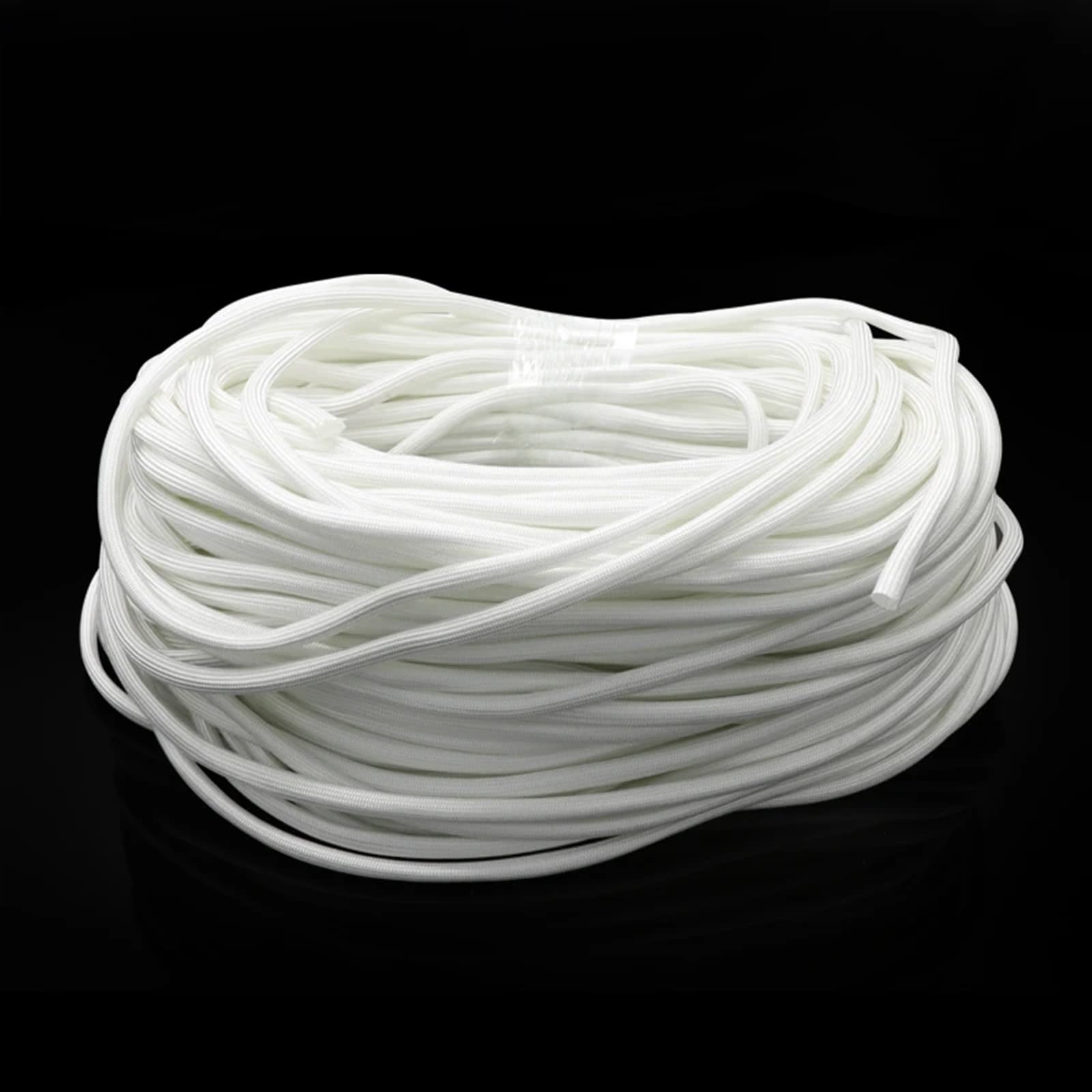 Cubre Cables Funda Trenzada de Fibra Vidrio 1/2/5/10 Metros, 1mm ~ 40mm, Alta Temperatura, 600 Grados C, Tubo químico, Funda for Cable for Computer Automotive(Black,Dia 40mm,10 Meters)