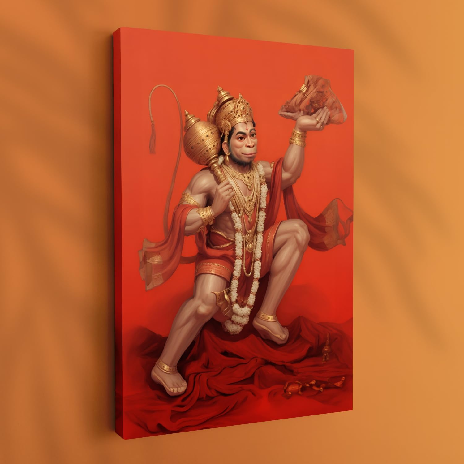 Ritwikas Wall Art Of Hanuman Carrying Sanjeevani Moutain Religious - Gallery Wrapped Canvas Painting | Perfect For Festival Home Decor and Gift | Size Starts From 12" x 18" Inch, Set of 1 (B0CQ2SVK13) Amazon Price History, Amazon Price Tracker