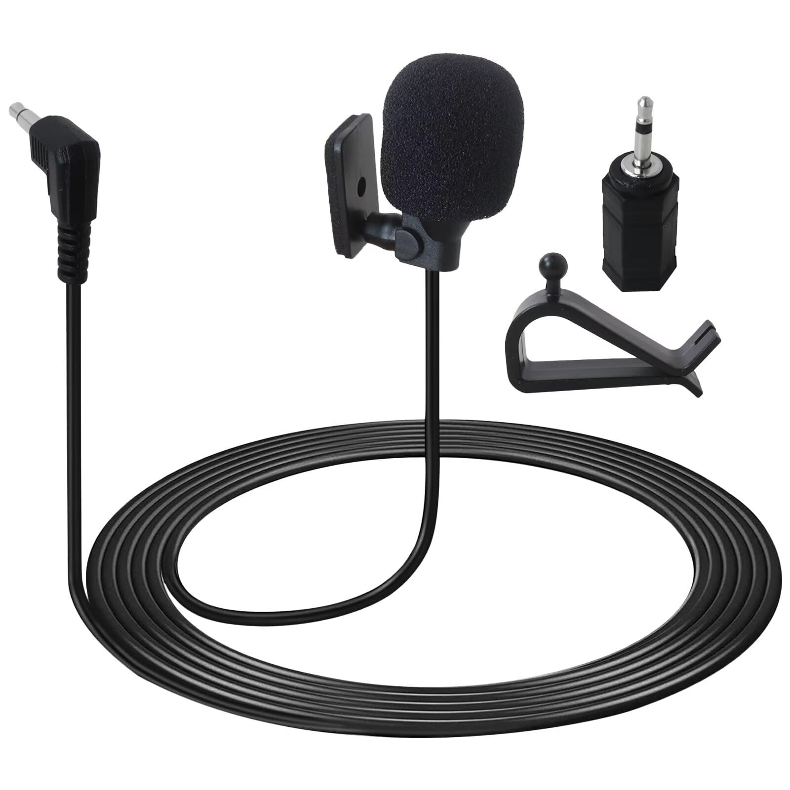 3.5mm Car Microphone 16ft External Assembly Mic Replacement, Mic for Style No.: MEX-BT4700U, MEX-BT4000P, MEX-BT4100P, MEX-BT39UW, MEX-BT3900U, MEX-BT3800U, MEX-BT38UW