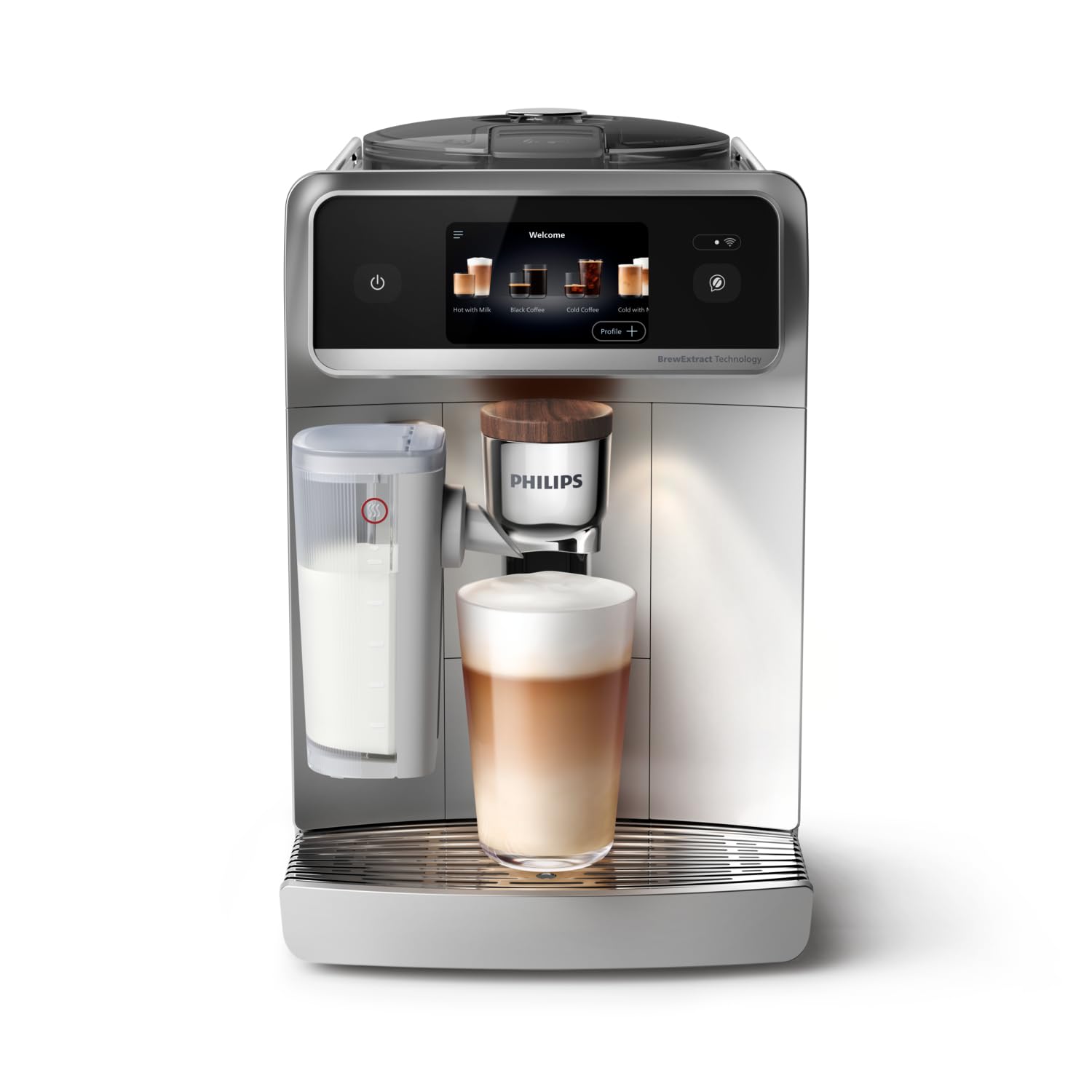Philips 8000 Serisi LatteGo Pro Café Aromis Kahve Makinesi, Evde Kafe Kalitesi, BrewExtract, 54 farklı Sıcak ve Soğuk İçecek, EP8757/20