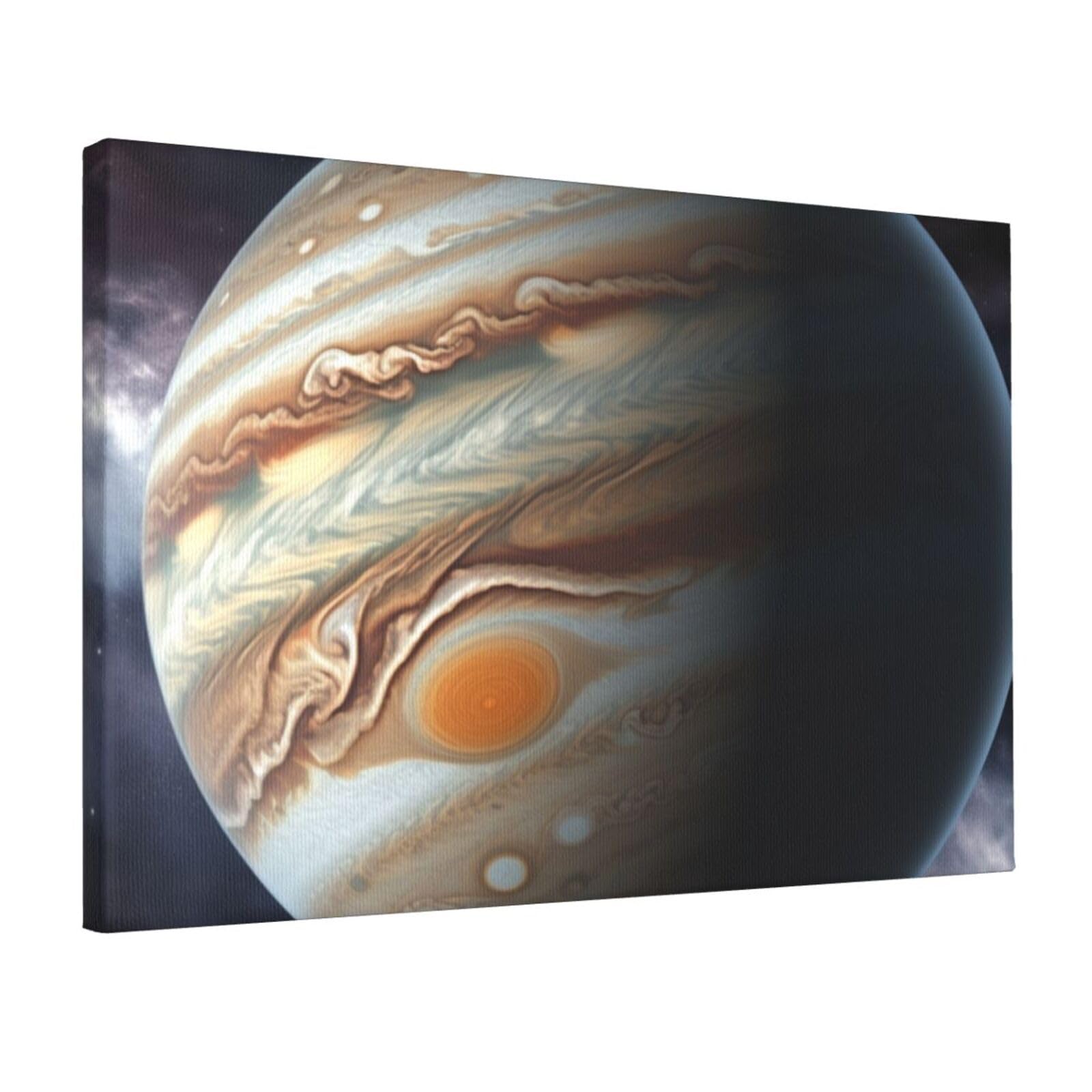 DWVTSLH Jupiter Landscape Poster Paintings Canvas Wall Art Bedroom Prints Home Decor Hanging Picture Modern Home Artworks Aesthetic for Living Room Office Wall Decor 12x18in Unframed