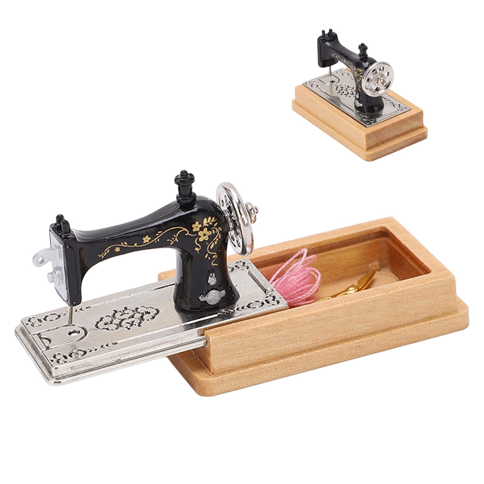JAOCDOEN Muebles de Máquina de Coser en Miniatura Vintage para Decoración de Casa de Muñecas 1/12, Accesorio 1:12, Decoración de Casa de Muñecas en Miniatura, Accesorios para (Máquina de JAOCDOEN Muebles de Máquina de Coser en Miniatura Vintage para Decoración de Casa de Muñecas 1/12, Accesorio 1:12, Decoración de Casa de Muñecas en Miniatura, Accesorios para (Máquina de