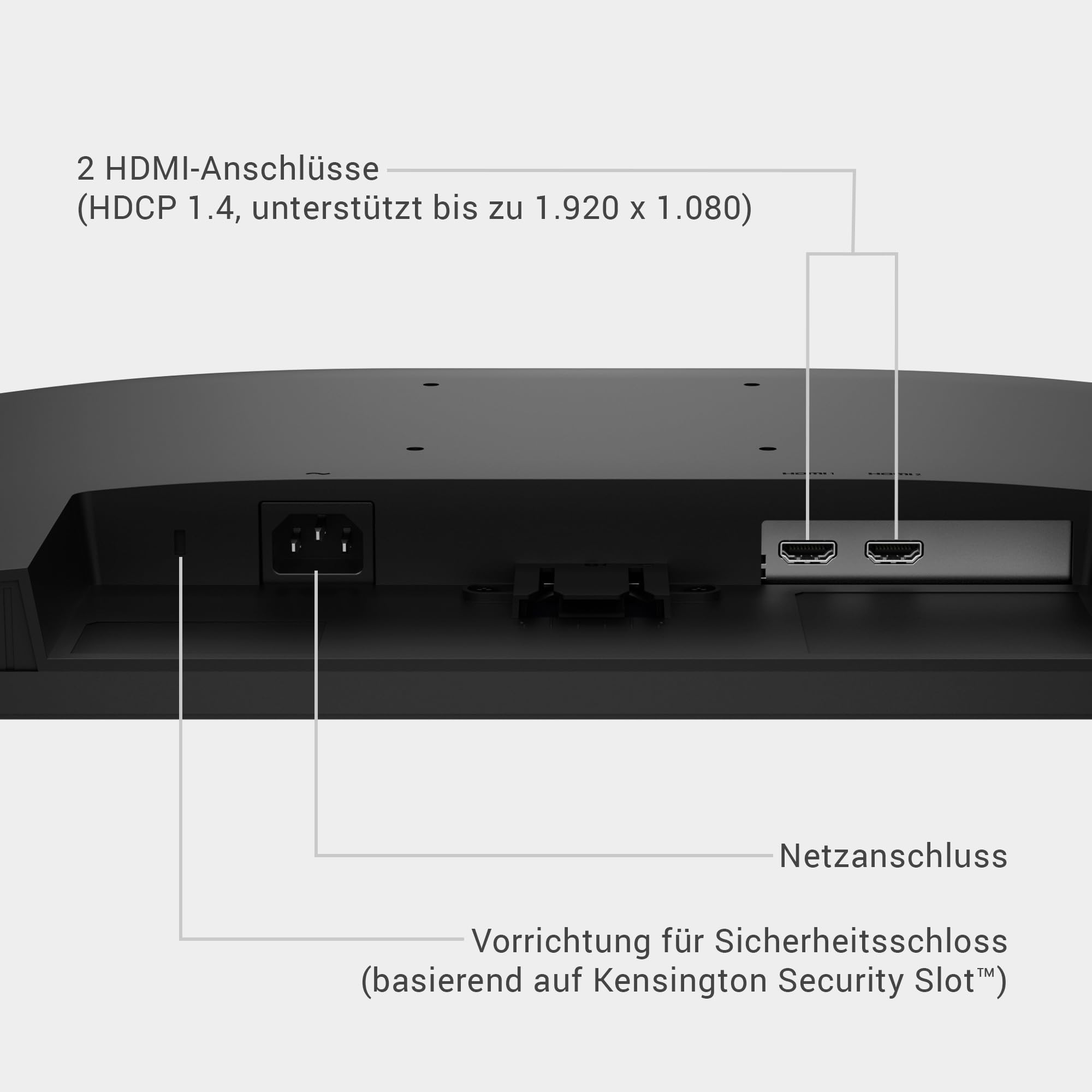 Dell 24 Monitor - SE2426HS, Full HD (1920x1080), 144Hz, IPS, 1ms MPRT, AMD FreeSync, Höhenverstellbar, VESA (100x100mm), 2 HDMI, 3 Jahre Garantie, Schwarz