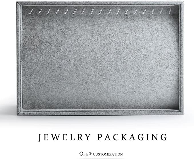 Image of 20 Hooks Sackcloth Jewelry Tray Necklace /Pendant /Long chain Display Showcase Organizer