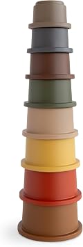 mushie Gobelets Gigognes Rétro Scandinave - Édition Pastel