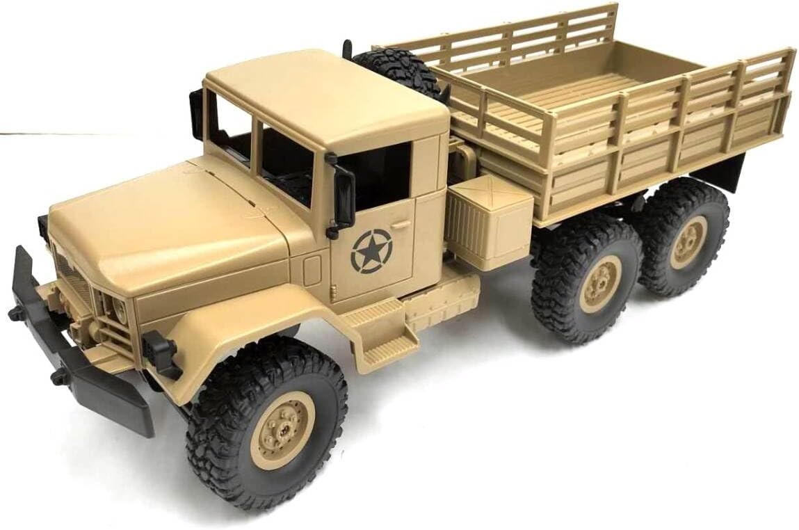 1/16ミリタリートラックラジコン 6輪駆動クローラー WPL B-16黄色 1/16