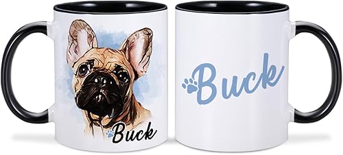 Taza personalizada, taza de café personalizada para mascotas, tazas de fotos de perros, taza de café para amantes de los perros, taza de café para