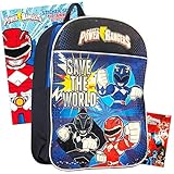 Power Rangers Backpack Preschool Boys Set with Stickers, Coloring Books and More