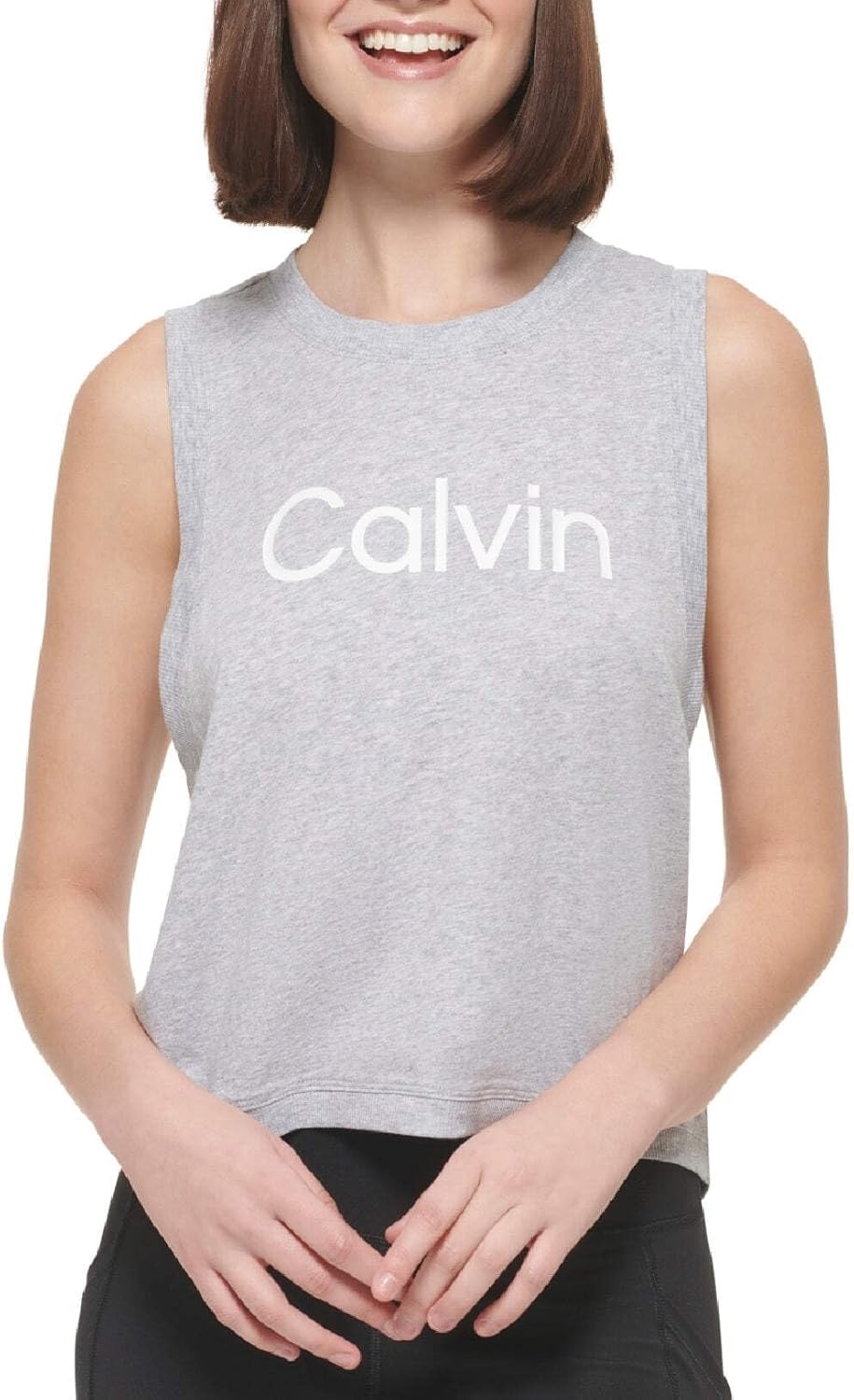 Calvin Klein Performance Womens Muscle Tank Grey Heather M
