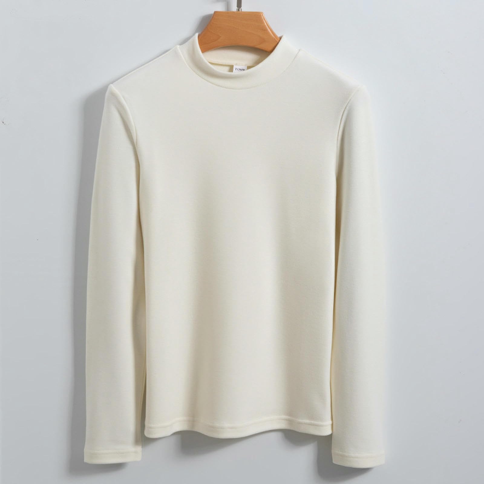 Maglia Termica Lana Tedesca Femminile Calda Top Mezza Arottello Camicia da Fondo Autunno E Inverno-Colore del caffè-m