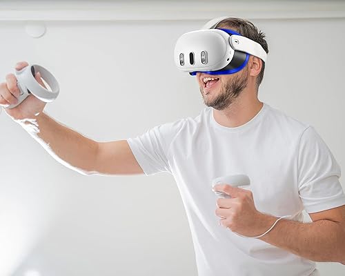 Miniatura 7 de Funda de silicona para la cara con película protectora de lente de cámara para Quest 3 a prueba de sudor a prueba de luz antifugas