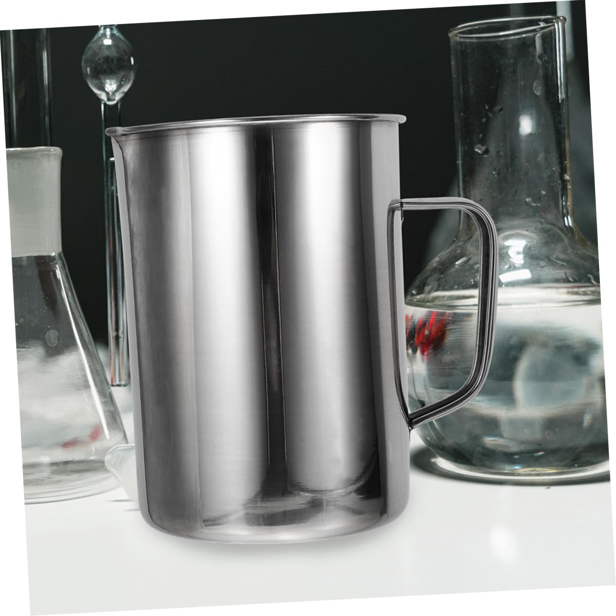 STOBAZA Tasse Doseur de Laboratoire Acier Inoxydable Gobelet Doseur à Large Ouverture Outil de Mesure Précis