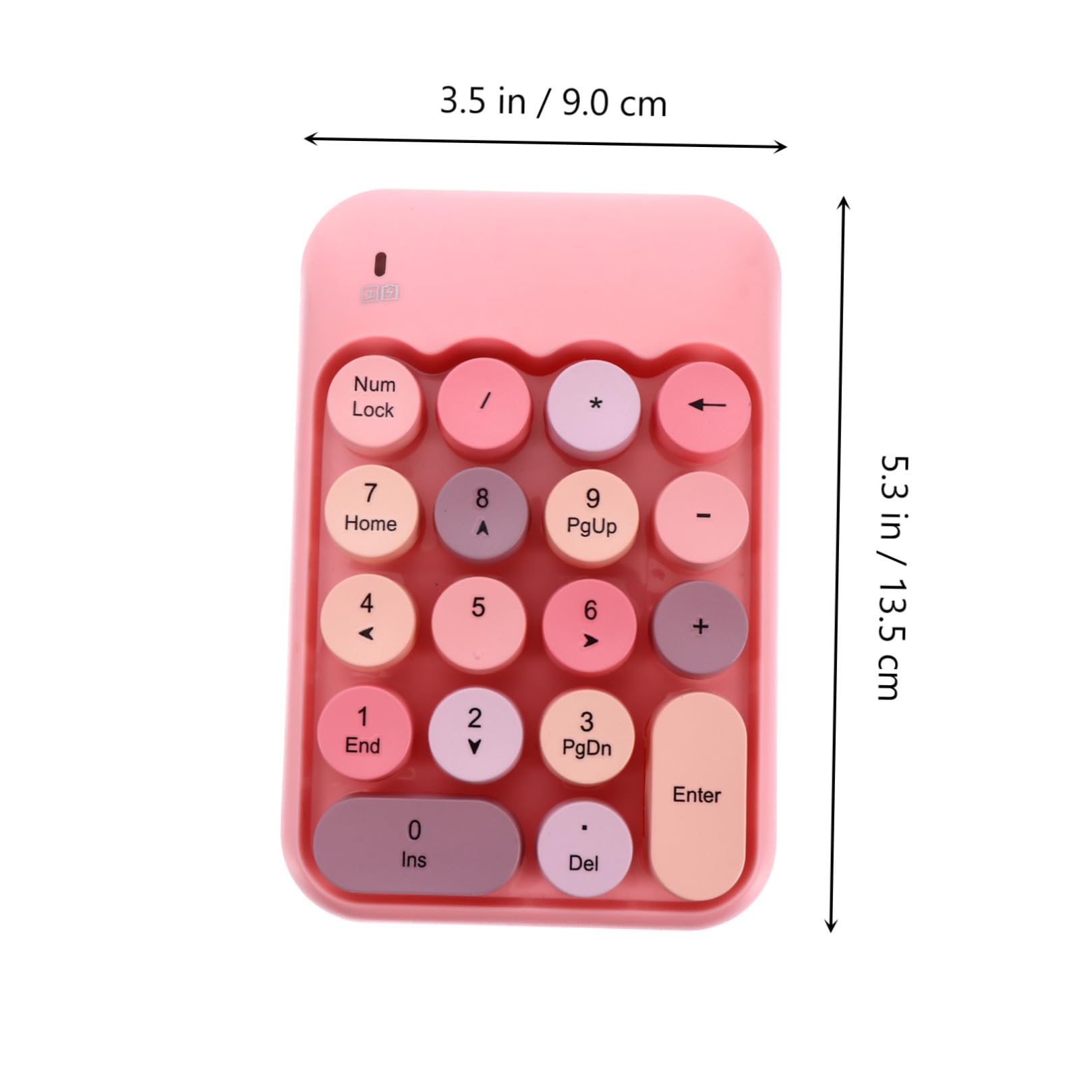 HOMSFOU Tastierino Numerico Wireless 2.4g Rosa in Abs 18 Tasti | Mini Portatile, Retroazione per Cancellazione, per Moduli Finanziari e Ufficio