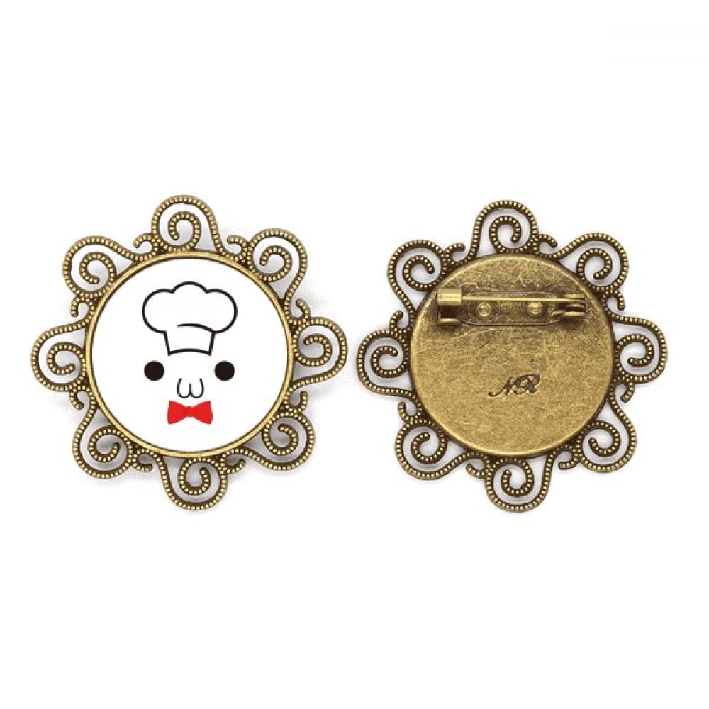 lovely face i am a chef expression flower brooch pins jewelry for girls
