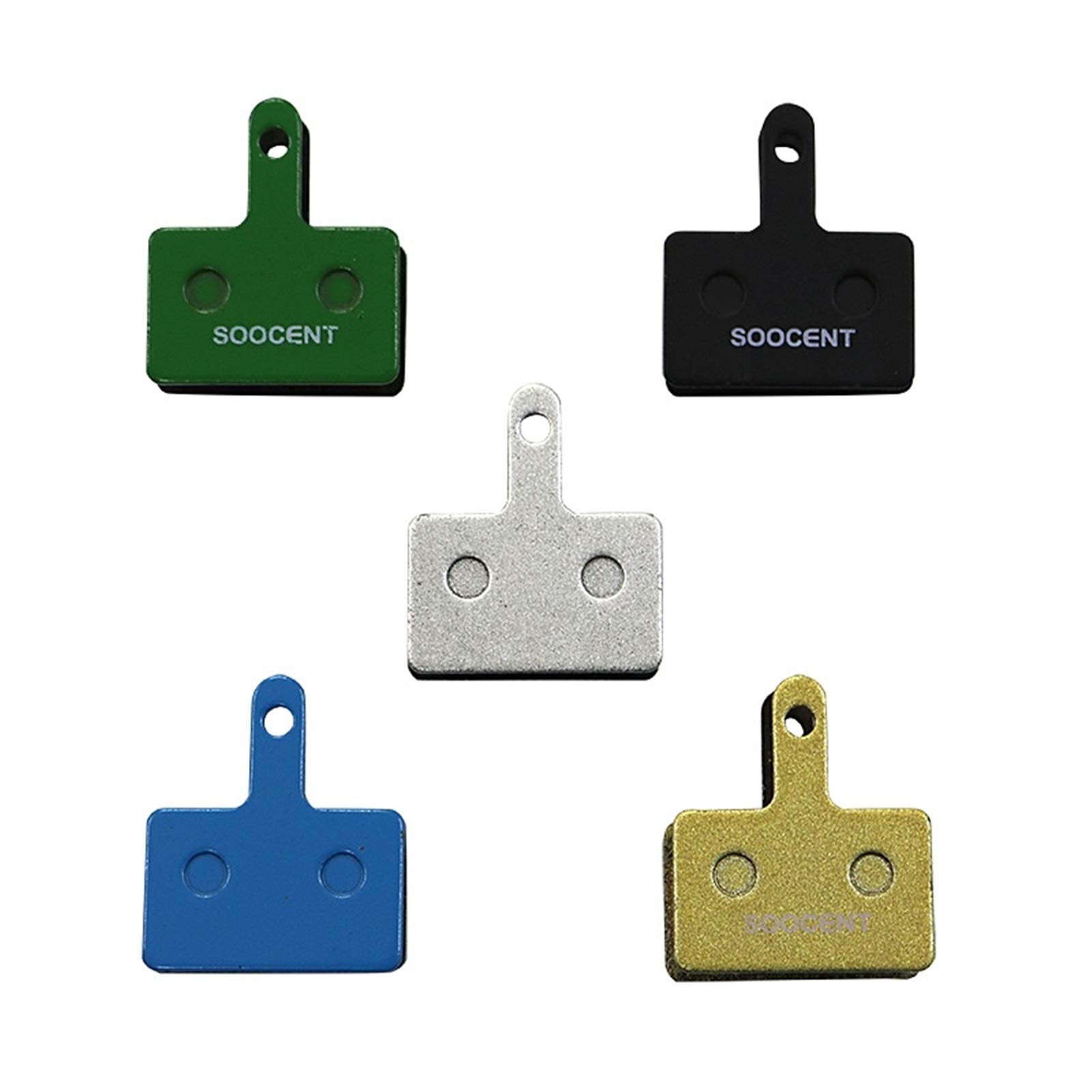 4 Pares Bike Pastillas de Freno de Bicicleta Resina Semimetal Disco Semimetal Pastillas de Freno/Ajuste for B01S M375 M395 M446 M485 M486 M416 Deore M515 M525 Piezas de Bicicleta(Metal)
