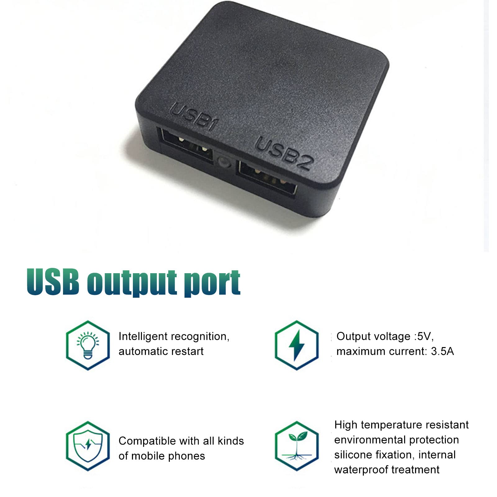 Caricabatterie da pannello solare monocristallino da 15 W Dual USB Pacchetto di ricarica solare pieghevole Telefono esterno Power Bank Polimero PET nero aperto: circa