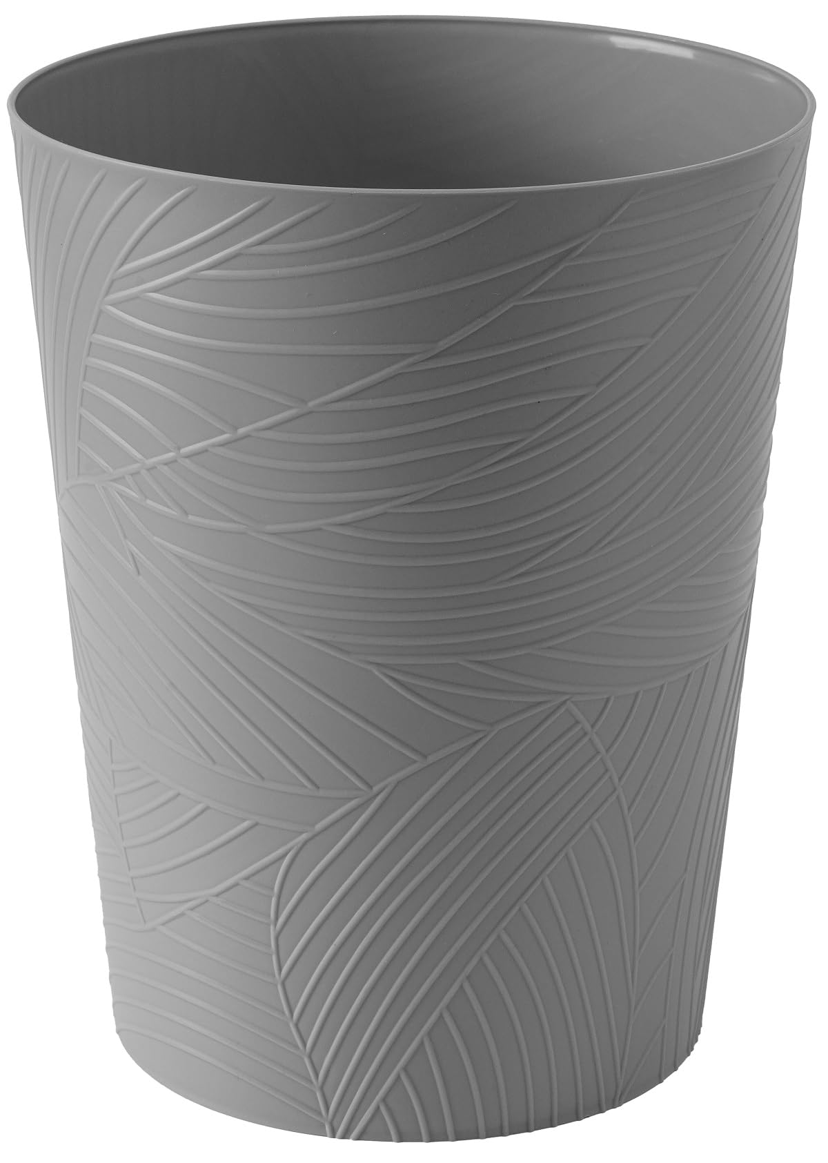 1 8 Gallons Small Trash Can Decorative Wastebasket Modern Leaf Pattern Design Polypropylene Trash Can for Bathroom Bedroom