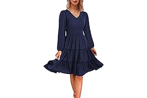 Women's Blue Long Sleeve Dress: Effortless Style for Every Occasion
