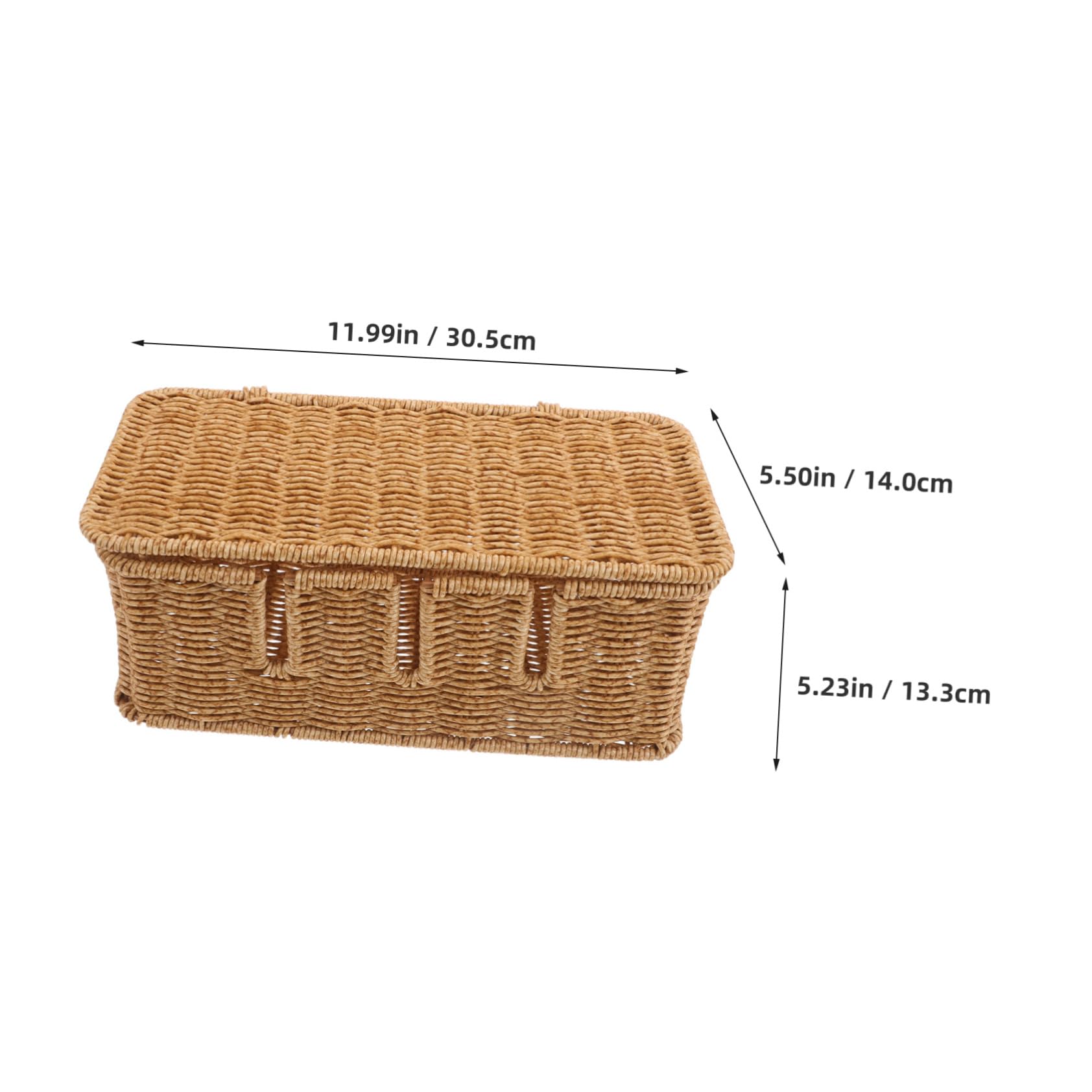 Organizzatore Cavi Elettrici da Scrivania in Plastico, Stile Rattan | Box Decorativo per Ufficio e Casa, Struttura Robusta, Ottimizza Spazio sulla Scrivania