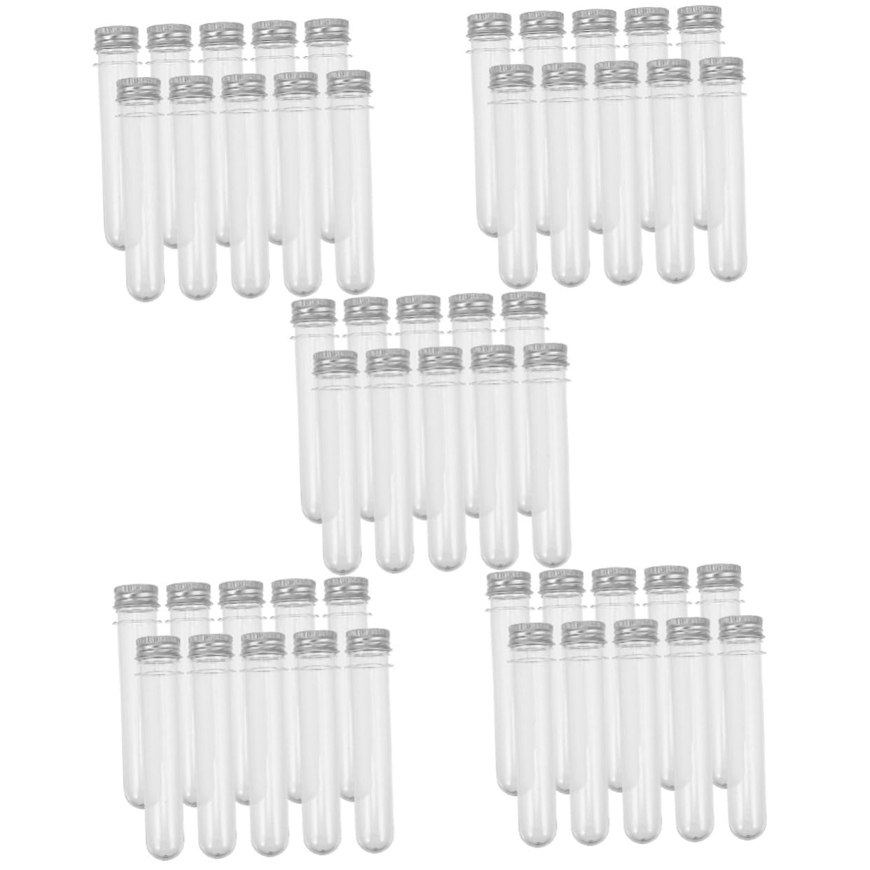 Cabilock 50 Pcs Caja De Dulces De Tubo De Ensayo Tubos De Ensayo Portátiles Convenientes Botellas De Deseos Delicadas Botellas De Deseos Botellas De Deseo De Boda Accesorios De Té Silver Pd