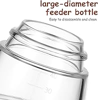 Vista 9 de Mipcase Botellas para gatitos, mini botellas para cachorros con 4 biberones de plástico para mascotas con cepillo de limpieza para alimentar gatitos