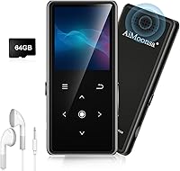 AiMoonsa 64GB MP3 Player Bluetooth 5.2 with HD Speaker, HiFi Lossless Sound, FM Radio, Voice Recorder, E-Book - Portable Music Player
