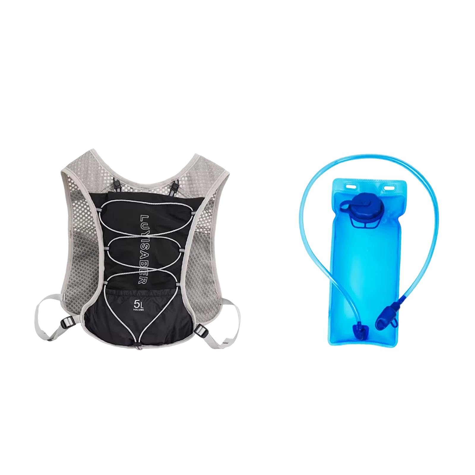 Hidratación Mochila para Carreras con Vejiga de Agua y de Correas Transpirables Diseñada para Bebidas Rápidas Adecuada para Corredores