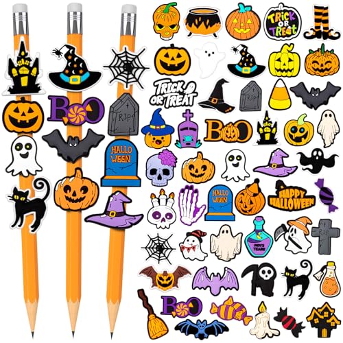 Clips decorativos para lápices Halloween, 50 unidades miniatura 1