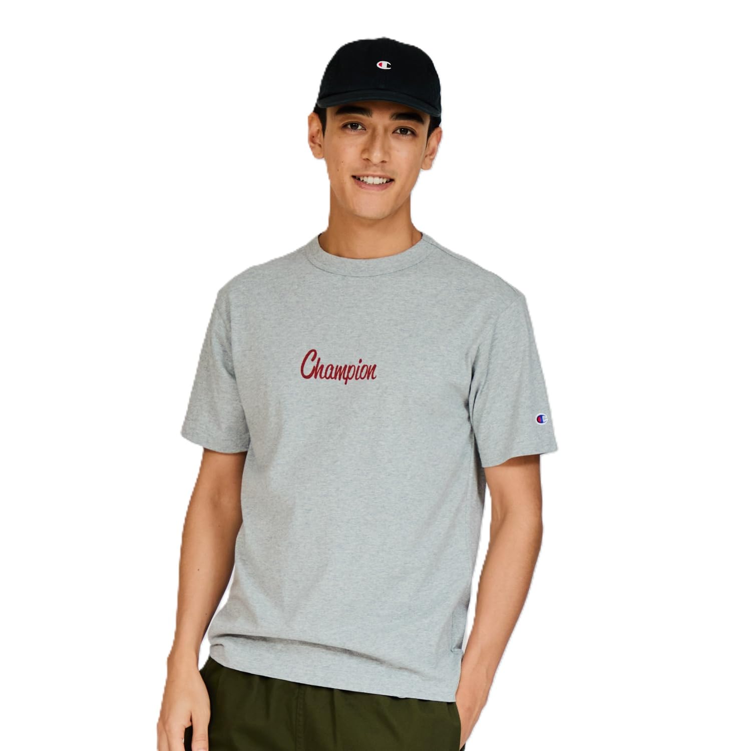 Amazon | [チャンピオン] 半袖Tシャツ 半袖 丸首 綿100% COTTON