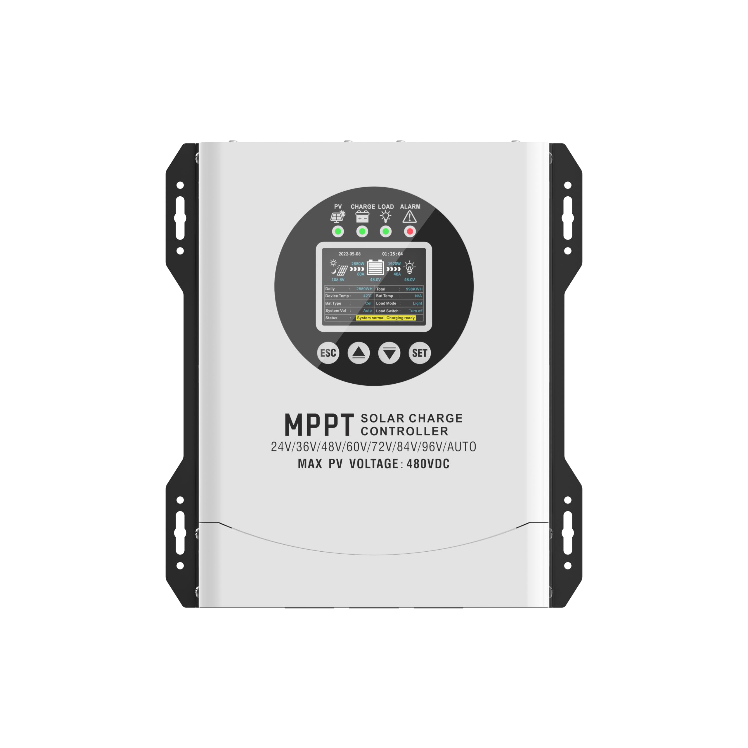 60A MPPT Solar Charge Controller, 480V PV Input, 24-96V Auto | 480V High PV Input, 24-96V Auto Voltage, Multi Battery Compatible, 99% MPPT Efficiency, Full System Protections-picture-12