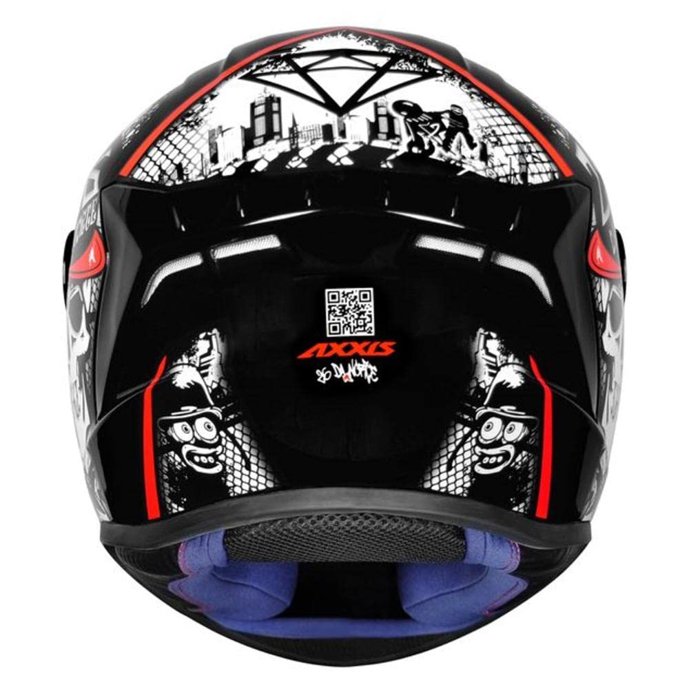 Capacete Axxis Draken 26 da Norte New Gloss - Preto/Vermelho - 56