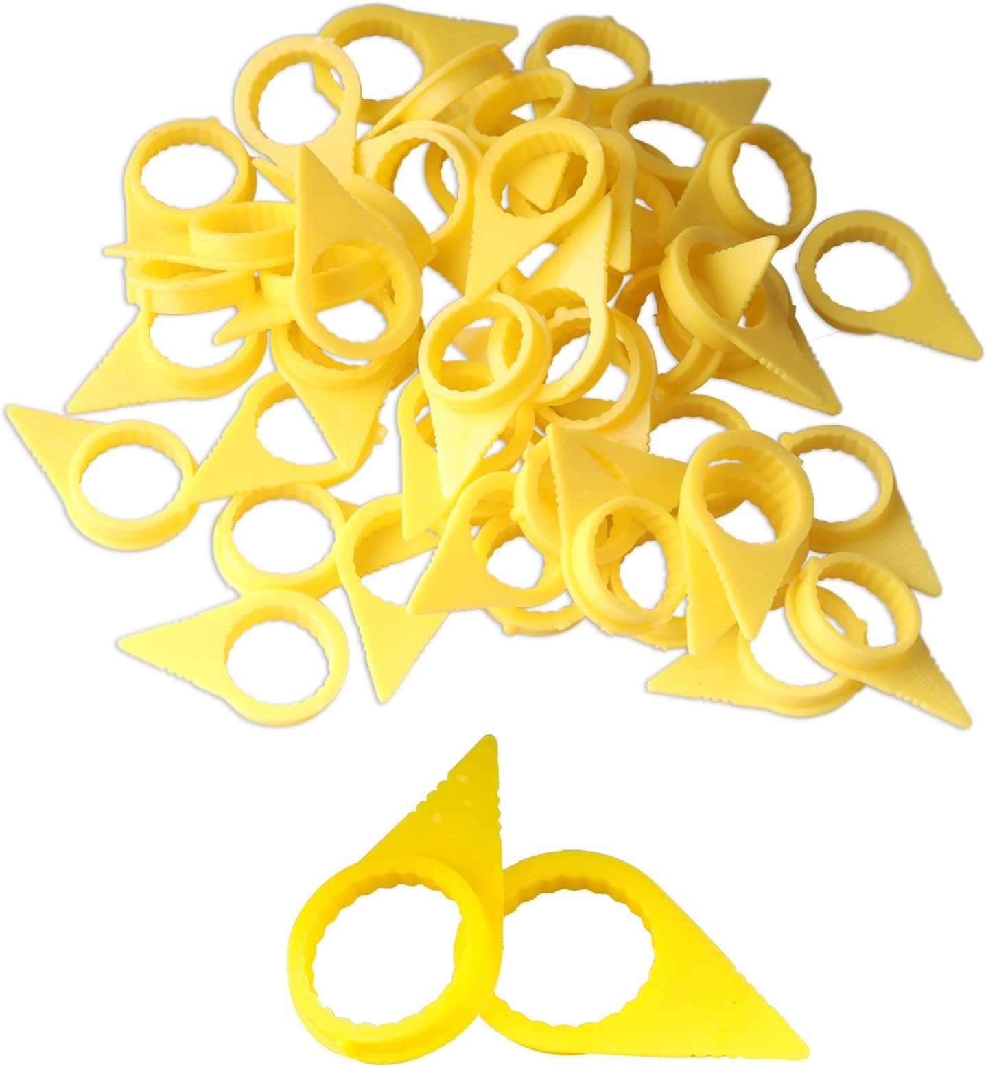 Wheel Check Loose Wheel Nut Indicator for 22 23 24MM Nuts Replace High Visibility Yellow Nut Indicator, PU Material - 50PCS