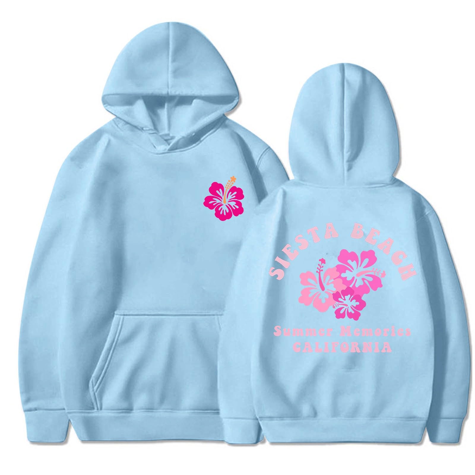 HGWOPGASDOversized Sweatshirt for Women Floral Letter Graphic Print Pullover Tops Aesthetic Hoodies Preppy Hooded Sweatshirts Y2k Graphic Pullover Sweatshirt Hoodies Teen Girls Aesthetic Top