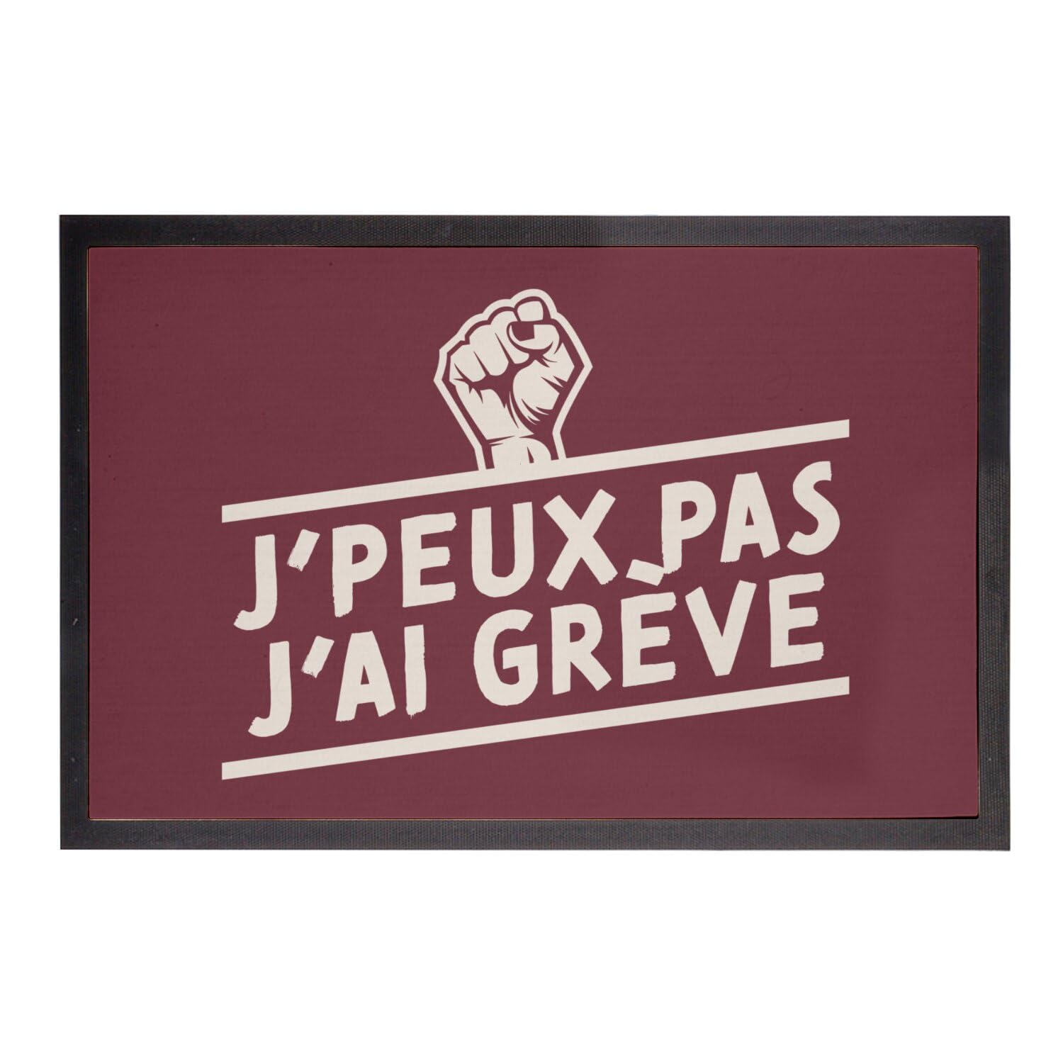 Paillasson rouge manifestation grève cadeau crémaillère original